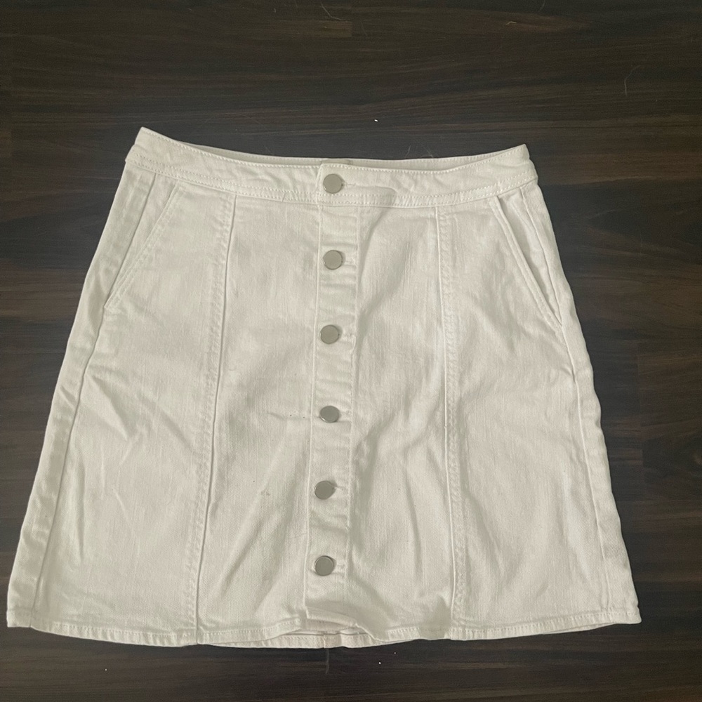 A new day target white business casual button down skirt